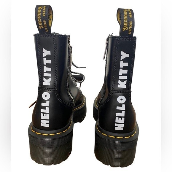NWT Dr. Martens Jadon Hello Kitty Boots Combat Platform Y2K Size 5 - Picture 5 of 12